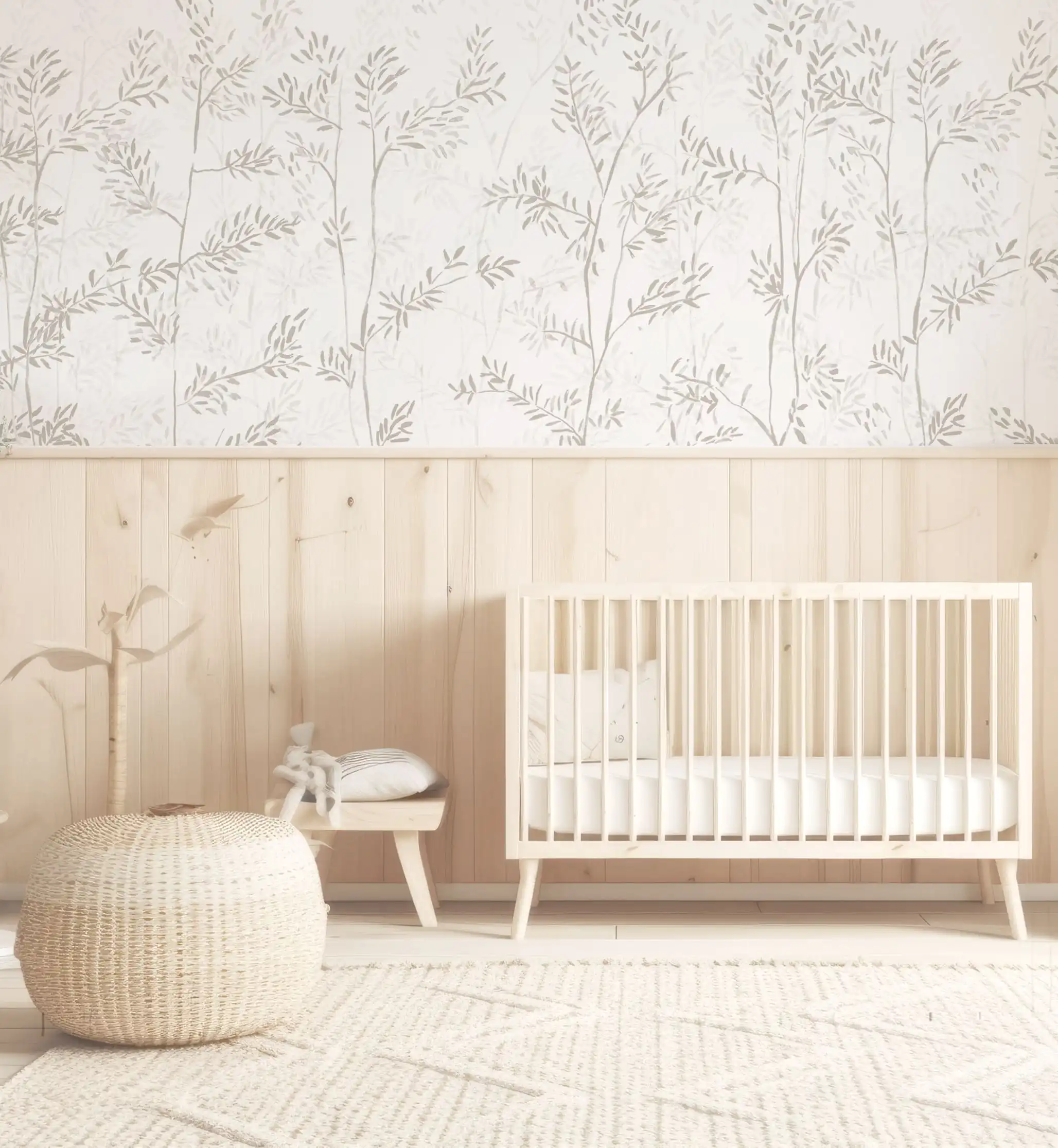 Papel Mural Abedules Taupe