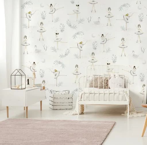 Papel Mural Bailarina En Gris