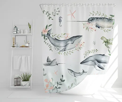Cortina Ballenas En Flor
