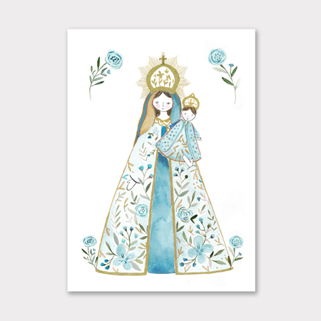 Virgen Cusqueña Azul